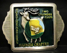 John Deere Two Cylinder Tractor Club Belt Buckle Northeastern IL Chapt Deer Logo picture