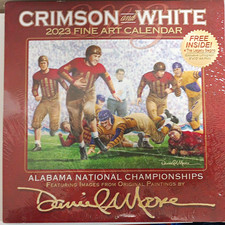 Alabama Crimson & White 2023 Art Calendar Alabama Championships D.Moore picture