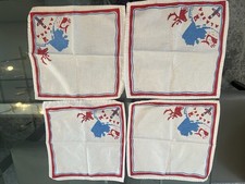 vtg mid century Souvenir MCM ALASKA Vintage State Collectible cloth napkins picture