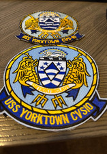 USS Yorktown Patch Lot of 2 US Navy CVS-10 Fighting Lady picture