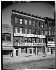 Waterbury Connecticut Henry's Hotel 1910s Bank Street Commercial Building picture
