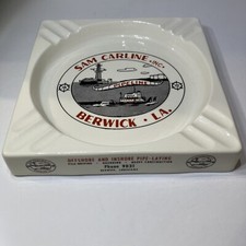 Vintage Sam Carline Berwick LA Pipeline Ashtray Evangeline Specialties Company picture