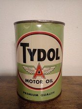 Green Tydol Oil Can Rare Vintage Empty picture
