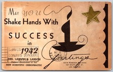 1941 Wish Success Chiropractic CA USA Complete Victory Msg RARE VINTAGE Postcard picture