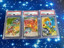 Pokémon PSA 9, 9, 10 Sequential First Partners Illustration Series 1 Kanto picture