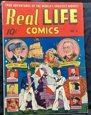 Vintage rare 1942 REAL LIFE Comics Picture Magazine #6 picture