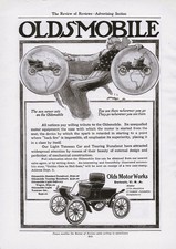 1904 Oldsmobile Auto Detroit USA Uncle Sam VTG Print Ad Runabout Tonneau Touring picture
