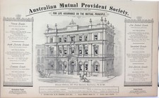 1880's Stunning Large Advertisement for AMP Australian Mutual Provident Society. picture