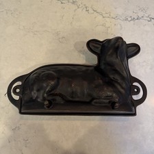 Vintage Cast Iron Lamb Cake Mold 2 Piece 14
