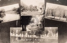 Street View A Little Bit of Plymouth MI Michigan RPPC Photo Postcard COPY picture