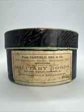 Civil War 1860s Canfield Baltimore Epaulettes Original Box Named Albert Stephens picture