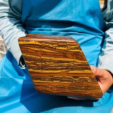 14.87LB Large Natural Tiger Eye Quartz Crystal Polished Healing Sample 5594 picture