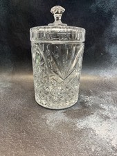 Vintage Beautiful Heavy Crystal Ice Bucket With Lid picture