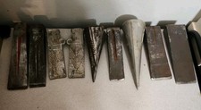 9 Various Steel & Aluminum Wood Splitting Wedges STANLEY, OREGON, DIXIE LOGGING picture
