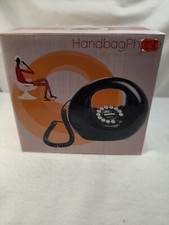 Polyconcept USA Handbag Phone Black Push Button Dial Retro New In Box picture