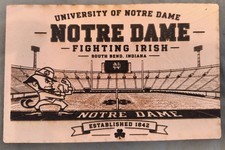 LEATHER NOTRE DAME University South Bend Indiana Stadium FOOTBALL GO IRISH picture