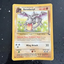 Aerodactyl 1/62 Pokemon Card TCG Fossil Unlimited Holo Rare Card picture
