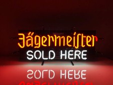 Jagermeister Sold Here Neon Light Sign Beer Bar Pub Wall Hanging Artwork 20