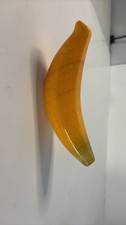 Vintage Hand-Carved Alabaster Stone Banana Figurine picture
