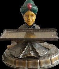 Antique German Art Deco Orientalist Fountain Pen Rest Galalith Valet Figure 4.5” picture
