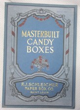Rare 1930 Master Built Candy Boxes Catalog, F.J. Schleicher Paper Box Co Antique picture