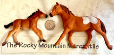 Schleich QUARTER HORSE PINTO MARE & FOAL 13807 Bay   USA Seller / NEW LOT SEALED picture
