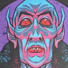 Vampire Art Print #4/500 with Purple and Blue Accents Nosferatu By Chad Savage picture