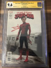 Spectacular Spider-Man #1 Signed Tom Holland Movie Photo Cover AUTO CGC 9.6 SS picture