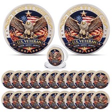 250th Anniversary Veteran Challenge Coins - 24 Pcs Military Collectible Set picture