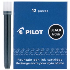 Pilot Namiki IC100 Fountain Pen Ink Cartridge, Black 12 Cartridge Pack (69100) picture