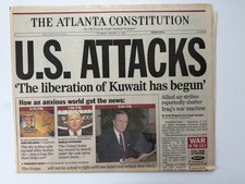 Atlanta GA Newspaper 1991 Jan 17 U.S. Attacks Iraq War Desert Storm (16 pages) picture