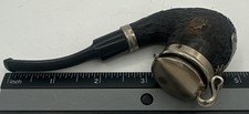 Vintage Swiss Made BBK Hinged Lid Carved Wood Tobacco Pipe Elk Stag picture