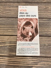 Parks Canada Bear Country Safety Brochure Vintage Grizzly Black Bear Ephemera picture