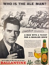1962 Ballantine Ale Beer Vintage Print Ad Manlier Brew Elliot Burch Horse Racing picture