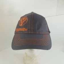 Jagermeister Black Trucker Mesh Back Hat Orange Logo Adjustable Snapback picture