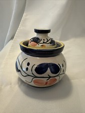 Tonala Mexican Pottery Covered Dish Colorful Made in Mexico Honey Pot Or Creamer picture