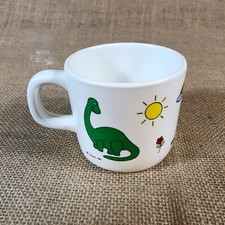 Vintage 1987 Oneida Kids Dinosaur Mug – T-Rex Rainbow picture