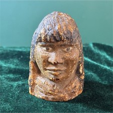 Antique New Zealand Kauri Gum Māori Portrait Carving Vintage NZ picture