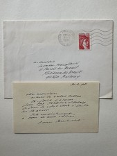 Samuel Beckett - Signed Letter (LAS / ALS) - Coin NOT / FOOTFALLS - Orsay 1978 picture