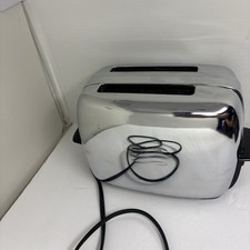 VTG GE General Electric Chrome Pop Up 2 Slice Toaster Black Bakelite MCM picture