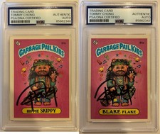 2* Tommy Chong Signed 1986 Topps GPK Hippie Skippy & Blake Flake PSA Auto RARE picture