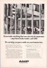 AMP Incorporated Vintage 1974 Print Ad Electrical Connectors Industrial picture