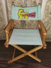 VINTAGE RARE Muppets sesame Street big bird kids director chair used picture