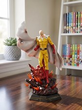 One Punch Man Saitama Figure 40cm Hero Cape Explosion Anime Statue Collectible picture
