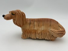 Lynda Corneille Caboose the Long Haired Dachshund Dog#20252 Ceramic Signed picture