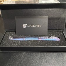 Brand New Rike Knife Titanium Tactical Pen Ink blue purple RKTR02-BP new in box picture