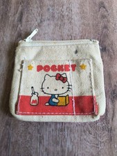 Vintage 1976 Sanrio Hello Kitty And Mimmy Canvas Coin Purse picture