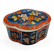 Vintage Chinese Trinket Box Porcelain Multi Colored picture