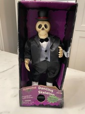 Gemmy Dancing Animated Skeleton Signs Puttin on the Ritz for Parts or Repair Vtg picture