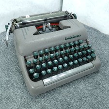 Smith Corona Silent Portable Typewriter Green Keys Serviced Working w/ Case 1955 picture
